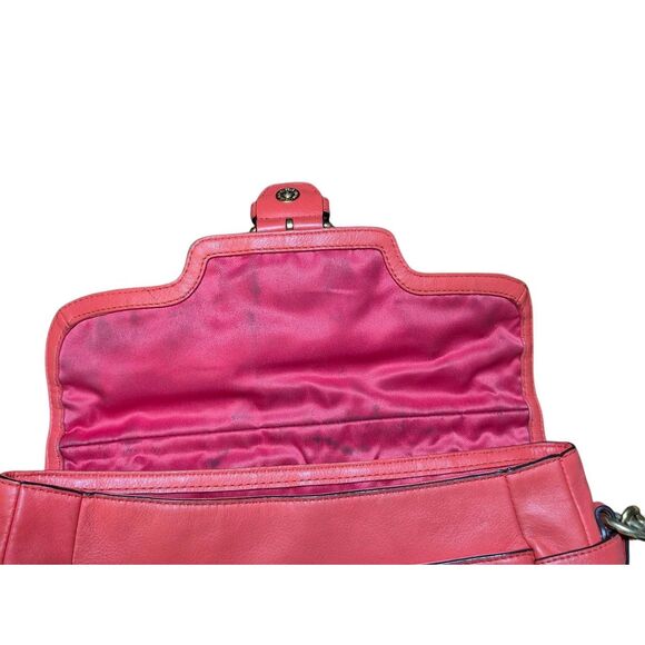 Coach Orange Campbell Leather Satchel Brass Hardware Buckle (PROJECT BAG) - Picture 4 of 6